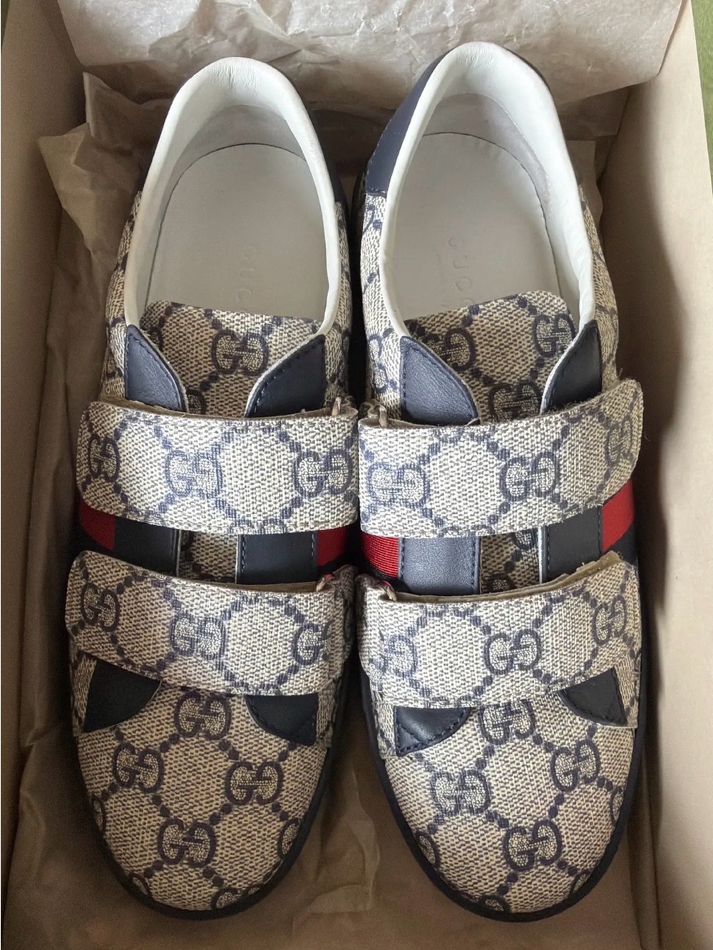 Gucci Teen Ace Sneakers GG Supreme size 34 IT - Picture 3 of 14